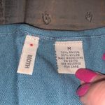 Moth by Anthropologie Dusty Blue Top Button Accents Sz Medium Photo 3