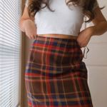 Apostrophe DARK ACADEMIA WOOL High Waisted Plaid Skirt Photo 1