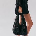 Free People  Aurora Floral Shoulder Bag in Black NWT Photo 1