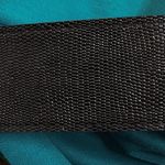 VTG 80s Wrap Midi Dress Belted Long Sleeve V Neck Shoulder Pads Teal Women’s 12 Blue Photo 14