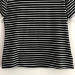 After Market New Lace Trim Short Sleeve Striped T-Shirt Black White Photo 10