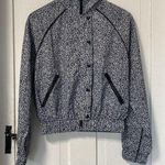 NWT All Fenix Womens Small Cropped Jacket White Leopard Print Zip Snap Closure Photo 0