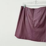 Anthropologie [] Maeve Purple Faux Leather Side-Slit Micro Mini Skirt NWT Size 12 Photo 7