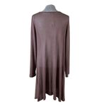 Simply Noelle  Brown Open Front Cozy Knit Cardigan Longline Drape L XL Photo 1