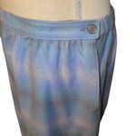 Pendleton Wool Pencil Skirt Women’s Size 16 Baby Blue And Tan Print Vintage Photo 4