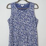 J. Jill Blue Daisy Floral Print Sleeveless Dress Size Medium Photo 2