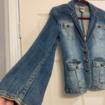 Faded Glory Vintage  Distressed Embroidered Denim Size 4 Blazer.             1816 Photo 2