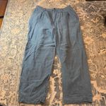 Madewell Blue Linen Relaxed Fit Cropped Photo 0