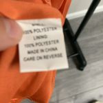 WD•NY NWT WD NY Orange and Black Pleated Maxi Skirt Size L Photo 4