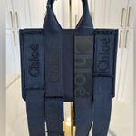 Chloé Chloe Small Denim Woody Tote Bag Photo 3
