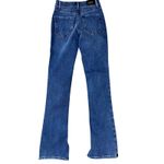 EXPRESS ‎ Skyscraper Mid Rise Split Hem SZ 0R Dark Wash Denim Jeans Stretch Flair Photo 1