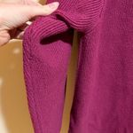 Free People Softly Structured Knit Tunic Turtleneck Sweater Oversized Berry XS Photo 6