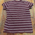 Women’s American Eagle Short Sleeve Striped Tee Small Burgundy White Red Photo 10