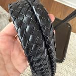 NA-KD Woven Rounded Bag Purse Black Faux Leather Photo 4