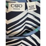 Cato Blue/Teal Zig Zag Long Sleeve Shirt, Elastic Waist, Polyester, 18/20W Photo 4