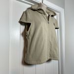 Vintage Harley Davidson Cream Short Sleeve Novelty Biker Gear Vest Womens Hoodie Size XL Photo 5