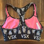 VSX Black and Pink Sports Bra with Racerback Design Size M Photo 1