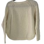 Wallace Women's‎ Size Medium Cream Mohair Wool Cable Knit Sweater Photo 3