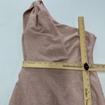 Eliza J ‎ Dress Womens Size 2 Pink Sparkle Glitter One Shoulder Draped Bow Detail Photo 9