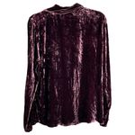 Citron Santa Monica Purple Velvet Silk Blend Cardigan Button Size Medium Photo 3