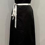 Bill Levkoff Classic Black Strapless Gown White Sash 8 Vintage VTG Photo 0