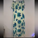 Altar'd State White and blue floral off the shoulder  maxi dress Photo 2