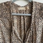 BEACHGOLD Chelsea Animal Print Romper in Brown Motif Size Medium Tan Photo 3