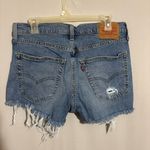 Levi's  412 Light Wash Raw Hem Fray Denim Jean Shorts size 33 Photo 3