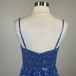 Aidan Mattox Sequined Colorful Sleeveless A-Line Midi Cocktail Dress Blue Size 4 Photo 6