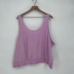 BP. Plus Size 4X Lavender Eyelet Smocked Crop Tank Top Purple Photo 4