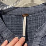 Free People Talk To Me Popover Gauze Tunic Shirt Blouse XS sheer blue Boho Photo 6