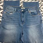 Avec Les Filles  High Rise Cropped Straight Leg Raw Hem Size 30 Denim Photo 4