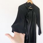 Love moschino  Satin Long Sleeve Shirt Dress in Black Photo 3