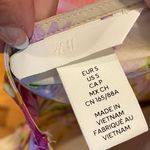 H&M Floral Colorful Dress Shift Puff Sleeve Oversize Relax Fit S Photo 6