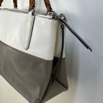 Coach  Borough Bag Colorblock Leather 32502 White Gray Handbag Purse Photo 4