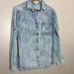 Cloth & Stone Anthropologie L Piper Denim Chambray Striped Button Down Size S Photo 2
