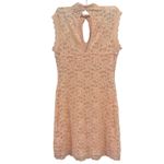 Bebe Y2K  barbiecore coquette vintage Lace High-Neck Key-Hole Mini Dress, Size M Photo 2