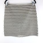 Loft Ann Taylor Mini Pencil Skirt Tapestry Metallic Geometric Gold Ivory 12P Photo 0