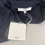 Tibi NEW NWT Astor Corset Back Cutout Dress Navy Blue Long Sleeve Sz Large L Photo 1