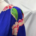 Yumi Kim  Blue Liz Romper Womens Large Floral Bright Silk White Lotus summer‎ Photo 3