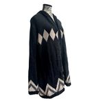 Project Women’s Open Front Cardigan With Hood. Navy, Off Photo 3