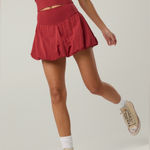 Aerie OFFLINE By  Real Me Bubble Skort Womens Color: Summer Burgundy Photo 0