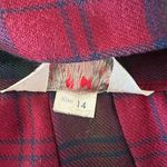 FLORENCE WALSH Vintage Pleated Plaid Wool Kilt Size 14 Red Photo 13