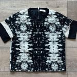 Sandro  Short Sleeve Wool Abstract Top Photo 0
