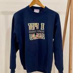 Vintage UCLA Bruins Embroidered Paisley Floral College Crewneck Sweatshirt in Navy Blue Size L Photo 1