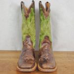 Ladies' Rocky Handhewn Leather Western Boots Size 7M Green Photo 3