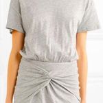 IRO NWOT I.R.O. Brelbloa Jersey Knit Knotted Front Mini Dress in Light Grey Size S Photo 0