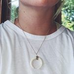 White Horn Pendant Choker Necklace Photo 0