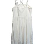 Maurice's NWT White Smock Strappy Back Hanky Hem Knee Length Dress Photo 5