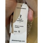 Alex Evenings  High Neck Sequin Fit and‎ Flare Dress with Shawl size 12 Champagne Photo 8